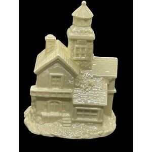 Vintage Sankyo Collectible Pearlescent Ceramic Music Box Figurine 6.5" Tall